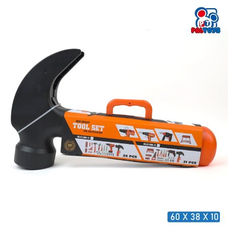 طقم عدة وادوات نجارة للأطفال – حقيبة أدوات مطرقة